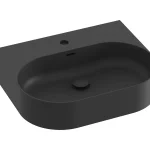 Vedd meg most Ravak Ceramic O Slim Wall 55x45 cm fali mosdó, matt fekete XJX0D155003Ravak