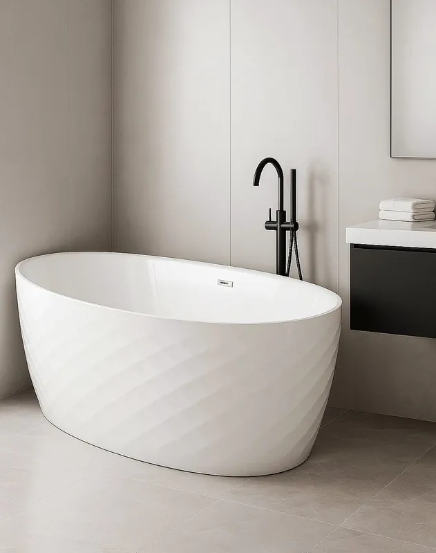 Inspiro Design Cali Diamond 170x80 cm szabadon álló kád, fehér CAD170x80x58Inspiro Design Legnépszerűbb