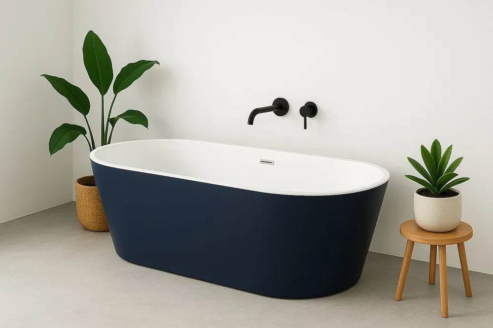 Legjobb ár Inspiro Design Milazzo Azzurro szabadonálló kád 170x80 cm, navy kék/fehérInspiro Design