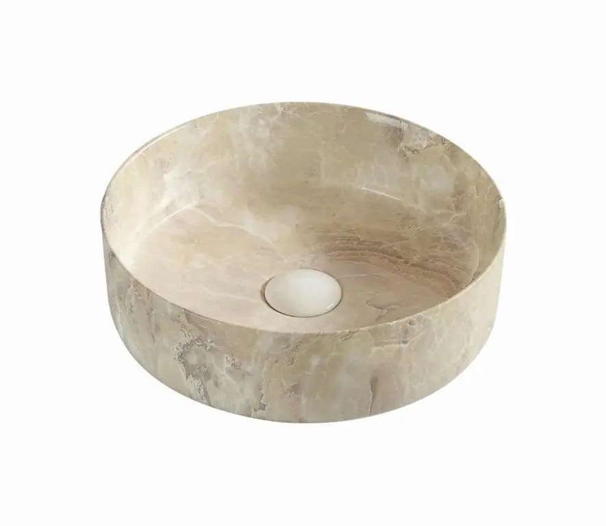 Expressz szállítás Inspiro Design Dallas Circular Travertino pultra ültethető 36 cm, bézsInspiro Design
