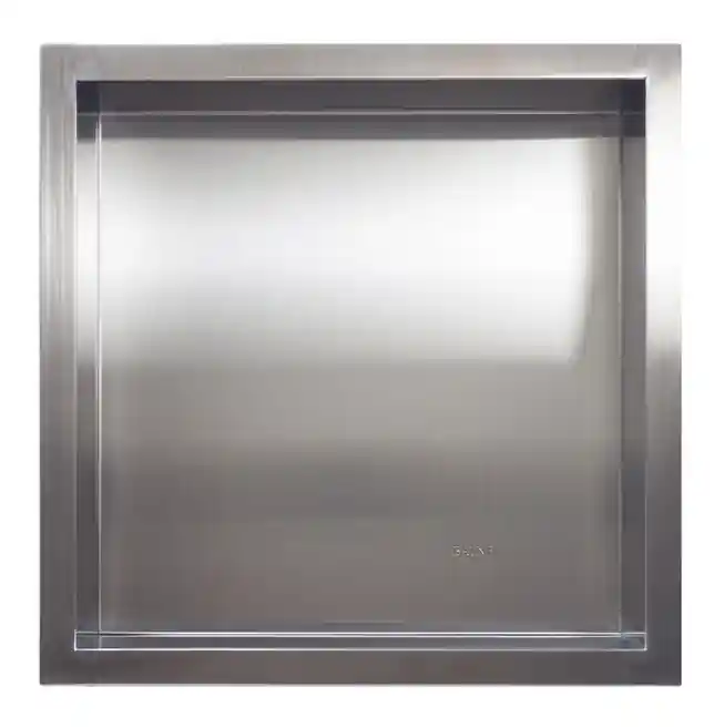 Outlet Balneo Wall Box One Inox falba süllyesztett polc gallérral 30x30x7 cm, szálcsiszolt rozsdamentes acél 5903943983001 (OB-IN1)Balneo