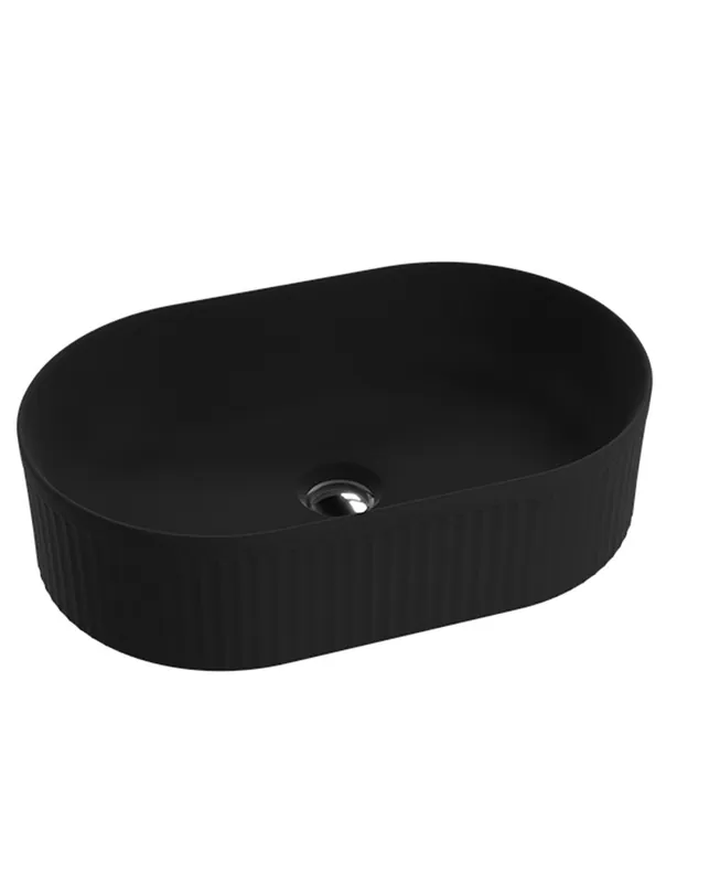 Lavita Ilus Black pultra ültethető mosdó 50x32 cm, matt fekete 5900378358244Lavita Akció