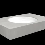 DesignFlow - Mediterrán Kerámia - Egyedi, kézzel készített mosdópult - 800x550x120 - Kerek mosdó - Base Ash Korlátozott ajánlat