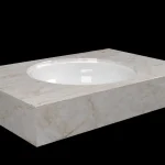 Vedd meg online DesignFlow - Mediterrán Kerámia - Egyedi, kézzel készített mosdópult - 800x550x120 - Kerek mosdó - Crystal